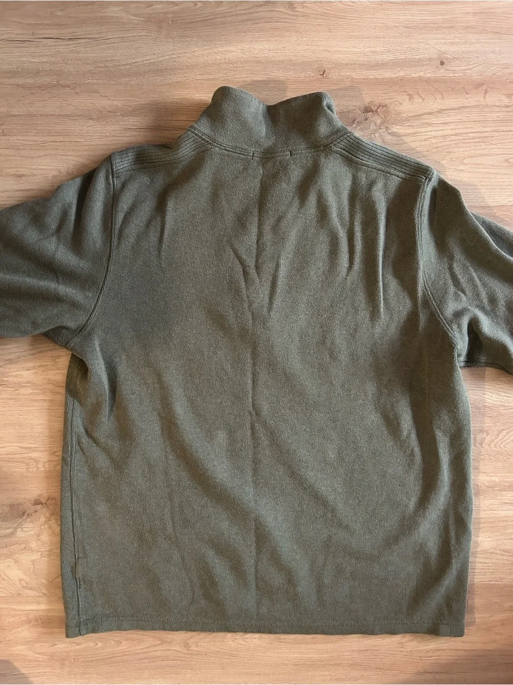 Vintage Banana Republic Mens XL Olive Green Quarter Zip 100% Cotton Sweater